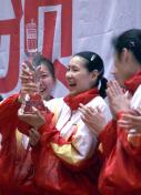 上海有线女排夺得2001年全国女子排球联赛冠军