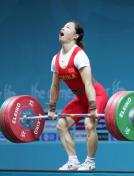 多哈亚运会女子举重  陈艳青打破抓举世界纪录