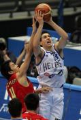 男篮世锦赛 中国半场36比41落后于希腊