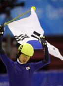 短道速滑男子1000米决赛 中国隋宝库获得铜牌