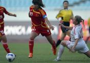 女足友谊赛次场 中国队2比1领先于加拿大