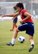 备战女足世界杯  中国女足天津训练