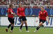 2007女足世界杯1/4赛  中国0比1落后于挪威