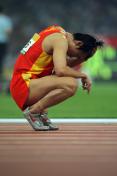 中国田径公开赛男子4X100米接力 中国队失误 四川队夺冠