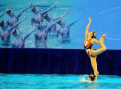 十一届全运会花样游泳预选赛10人自由组合项目 北京队夺冠