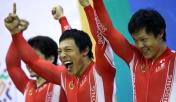 十一运会自行车男子场地团体竞速 山东队夺冠