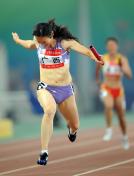 十一运会田径女子4X100米 广西队夺冠