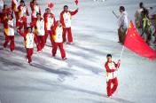 温哥华冬奥会开幕 中国代表团入场