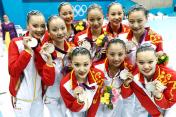 伦敦奥运花样游泳集体项目决赛 中国队摘银创历史最佳