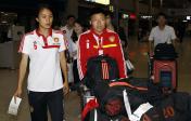 征战东亚杯足球赛 中国女足抵达首尔