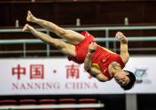 2014年全国体操锦标赛男子自由操 解放军选手邓晓峰夺冠