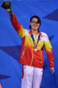 亚运会游泳女子50米仰泳 中国队傅园慧夺冠