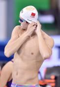 仁川亚运游泳男子400米自 孙杨赛前热身
