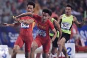 亚运会田径男4×100接力预赛 中国队顺利晋级