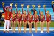 南宁体操世锦赛女团 美国队绝对实力夺冠中国队亚军