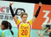 2014-15赛季女排联赛第九轮 北京3比1胜天津