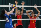 青运会U17女排资格赛 内蒙古队2比0胜澳门队