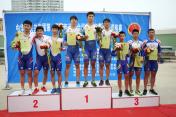 首届青运会自行车场地资格赛男团体竞速赛