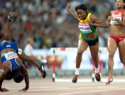 2015田径世锦赛女子100米栏决赛  牙买加选手夺冠