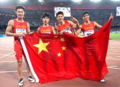 2015田径世锦赛男子4X100米接力决赛  中国队创造亚洲奇迹