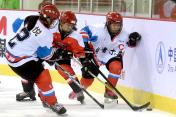 第十三届冬季运动会女子冰球决赛  哈尔滨获得冠军