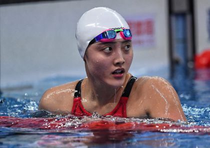 索冉获全国游泳冠军赛女子50米蛙泳冠军