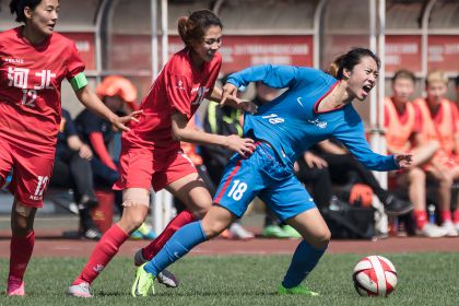 全运会女足成年组预赛 上海队1比0战胜河北队