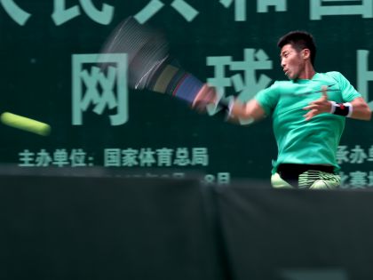 第十三届全运会网球男子团体赛 江苏队2比1胜天津队进决赛