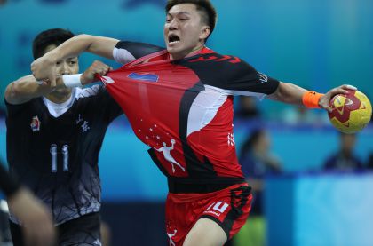 全运会男子手球小组赛 北京队23比21胜山东队