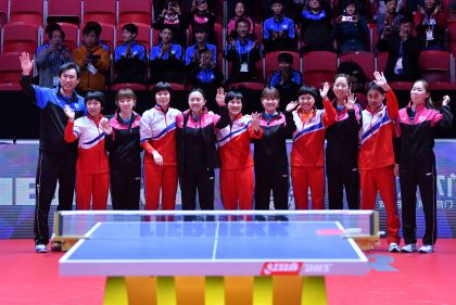 韩国与朝鲜女队突然宣布组成联队继续下阶段的第54届世乒赛团体赛的比赛
