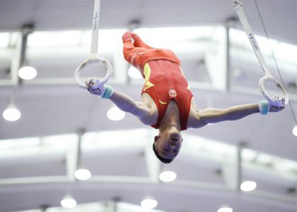 中国体操队举行雅加达亚运会项目选拔测验