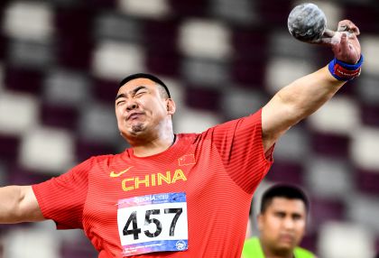 第23届亚洲田径锦标赛次日 吴佳祥夺得男子铅球银牌