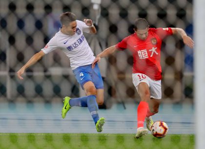 2019赛季中超联赛第17轮 天津泰达0比3负于广州恒大