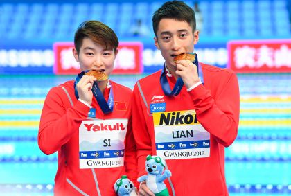 2019国际泳联世锦赛跳水项目 司雅杰/练俊杰混双十米台夺冠
