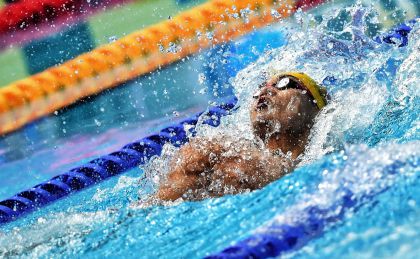 第十八届游泳世锦赛男子50米仰泳决赛  中国选手徐嘉余排名第六