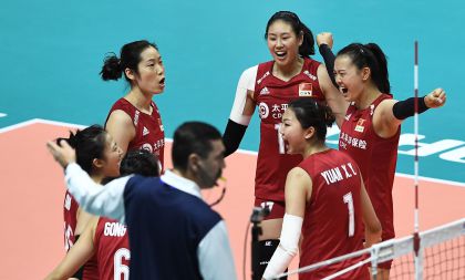 女排世界杯第二阶段 中国队3比2力克巴西队
