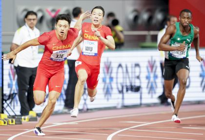 中国队晋级多哈田径世锦赛男子4x100米接力决赛