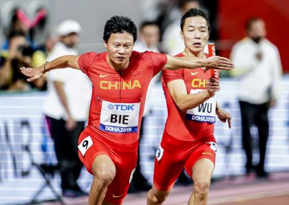 中国队获多哈田径世锦赛男子4X100米接力第六名
