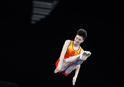 第34届蹦床世锦赛男子单人资格赛  中国选手名列前茅