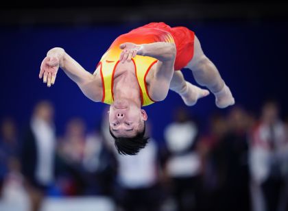 第34届世界蹦床锦标赛男子单跳团体决赛  中国队获得第五名