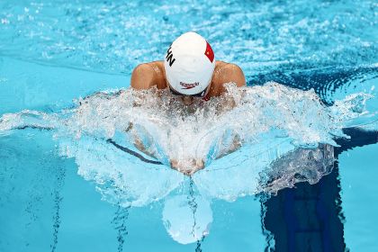 东京奥运会游泳女子200米蛙泳半决赛  于静瑶出战