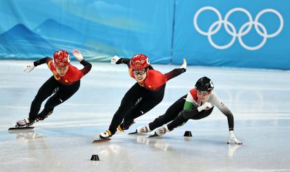 冬奥会短道速滑女500半决赛 中国双姝一喜一忧