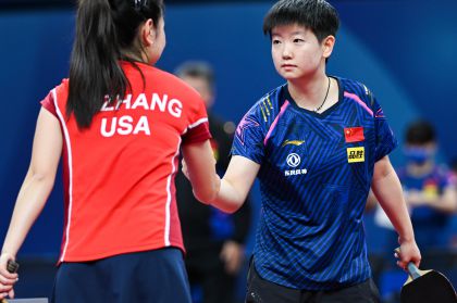 成都世乒赛第四日女团小组赛 中国队3比0击败美国队