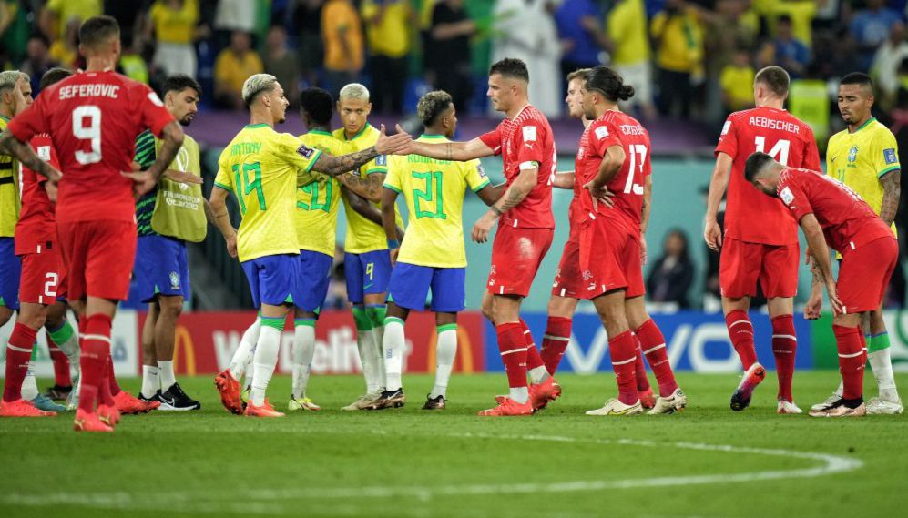 2022年卡塔尔世界杯G组次轮 巴西1比0击败瑞士