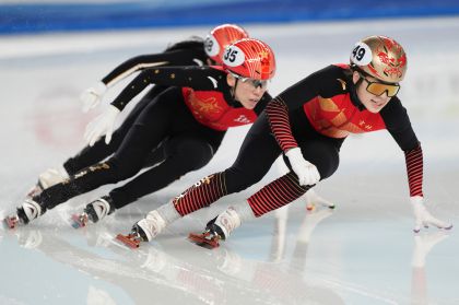 第十四届全国冬季运动会短道速滑女子500米决赛 张楚桐夺冠