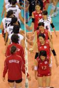 多哈亚运会  日本女排3比0胜蒙古