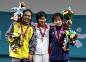 亚运会女子举重53公斤级 中国队李萍夺金