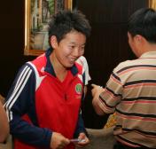 2007年女足世界杯在即 中国队队员接受采访