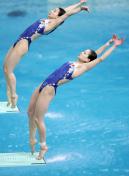 跳水世界杯女双3米板 郭晶晶/吴敏霞夺冠
