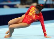 北京奥运会体操女子自由操决赛 程菲失误遗憾失金